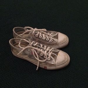 Clear sneakers