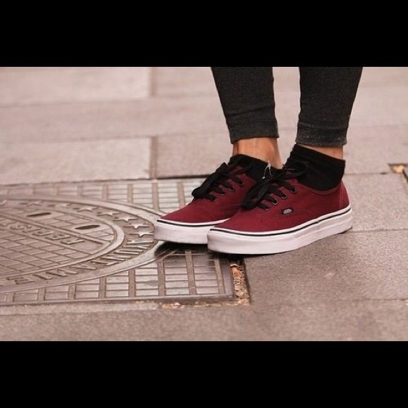 burgundy vans for girls