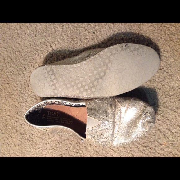 Silver glitter Toms