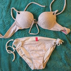 White Victoria Secret padded bikini!