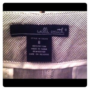 Willi Smith Pen Strip Pencil Skirt