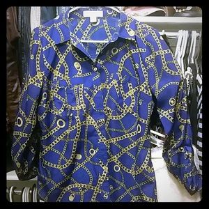 Michael Kors chain print button down