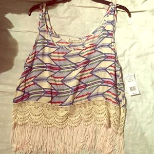 Cute tribal crop tank