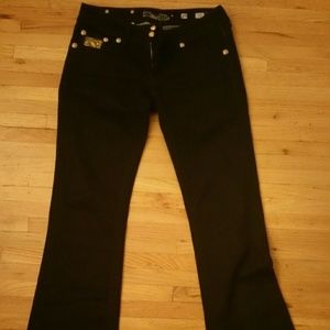 Miss Me black/gold jeans size 29