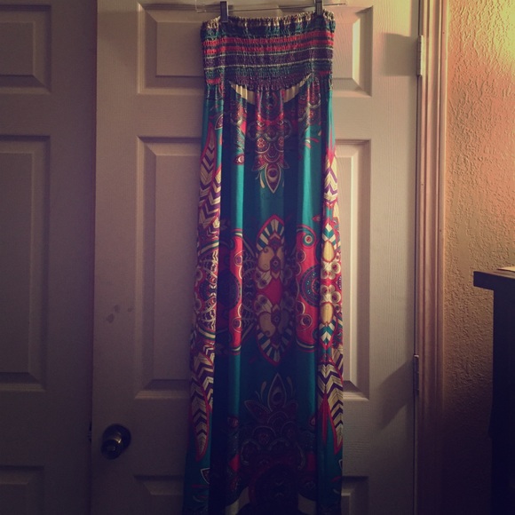 Floor length Forever 21 dress.