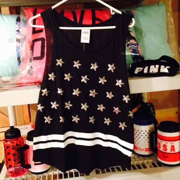 VS Pink Bling Americana Tank