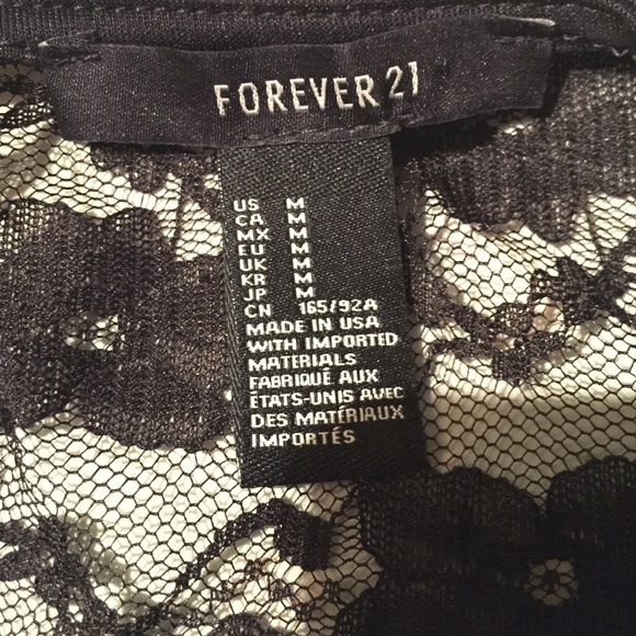 NWOT black back lace peplum - Picture 3 of 3