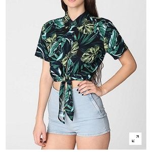 Jungle leaves crop top