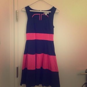 Banana Republic Navy Blue & Pink Dress, Size 2