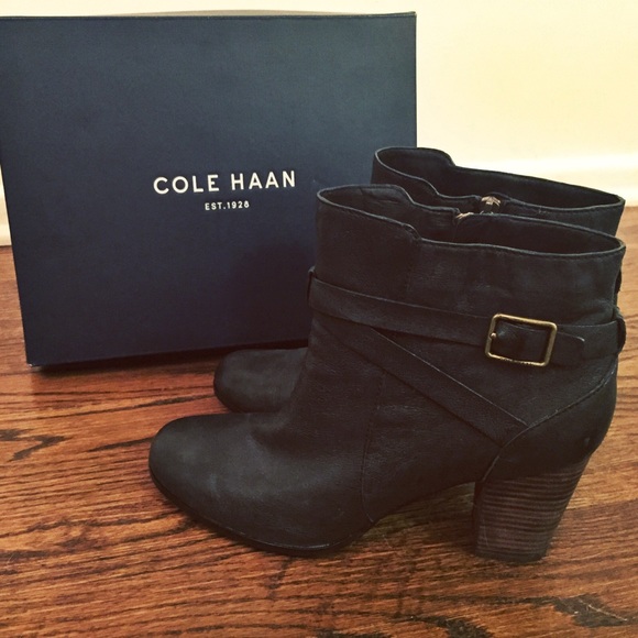 Cole Haan Black Leather Booties