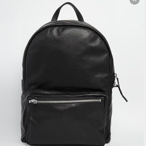 American Apparel Black Leather Backpack