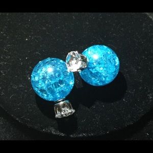 Blue Double Sided Earrings