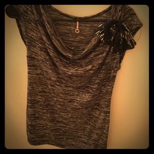 Eye Catching Tank w/ sequined Bow