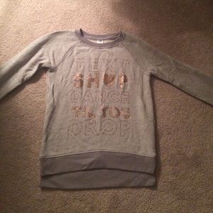 Text shop dance till you drop graphic tee