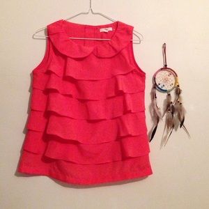 Salmon ruffle top!