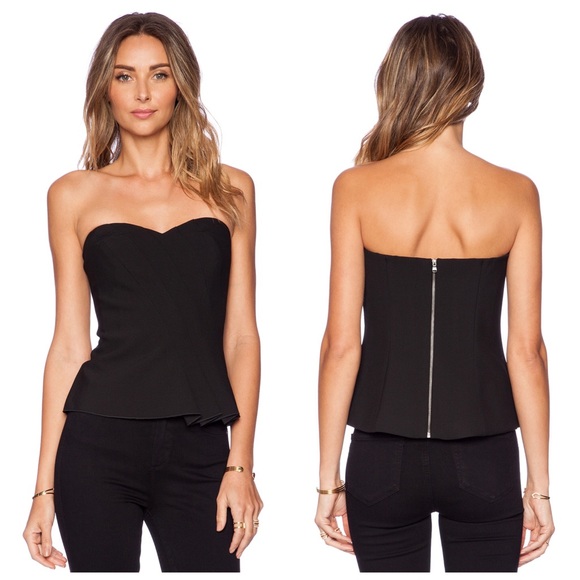 Trina Turk Tops - Trina Turk 'Liriene' Strapless Bustier in Graphite
