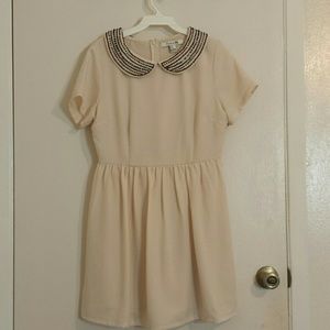 Cream Peterpan Dress
