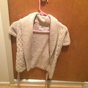 Aéropostale short sleeve knit cardigan with ties