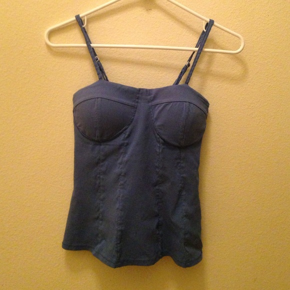 Blue Bustier Top
