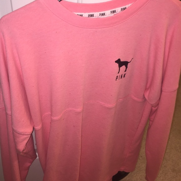PINK varsity long sleeve pink