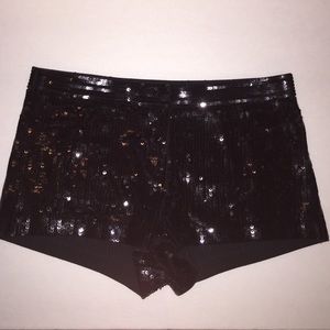 Black Sequin Shorts