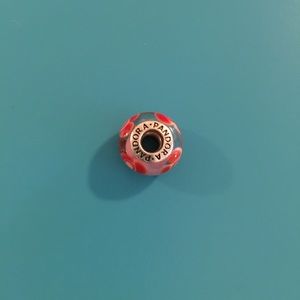 Flower glass pandora charm