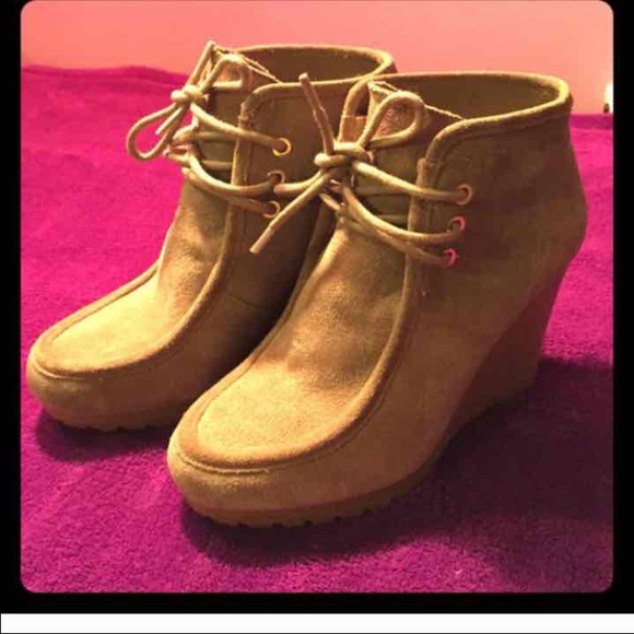 Michael Kors Shoes - Michael kors wedge booties!!