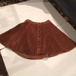 Copper Brown Skater Skirt