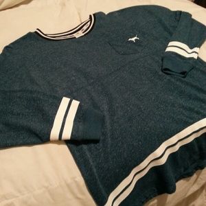 Navy Blue Crew Neck PINK Sweater