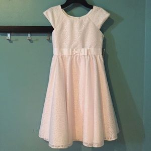 Girls White Lace Dress