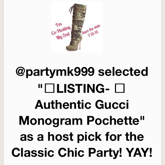 ❌SOLD❌🎉HP x3🎉 Authentic Gucci Pochette - Picture 5 of 5