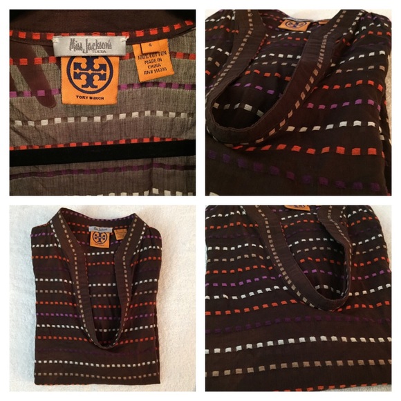 Tory Burch Brown Tunic Top/ Cover up