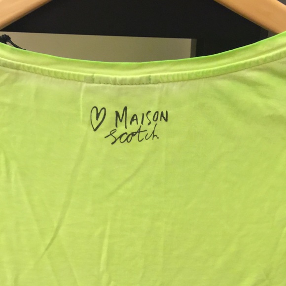 NWT Maison -Scotch lime green Tshirt - Picture 3 of 4