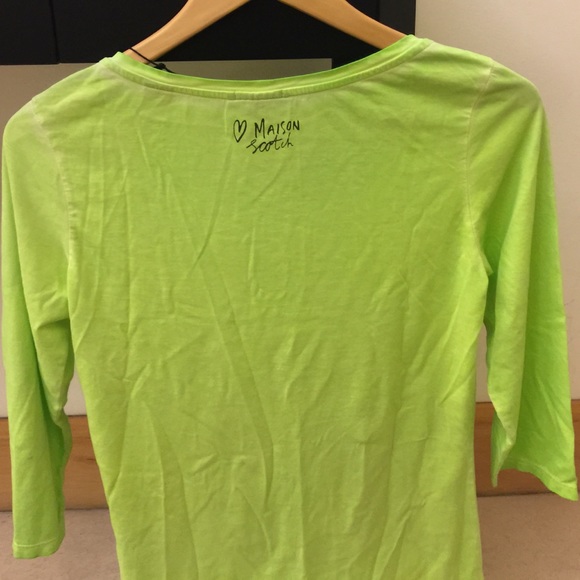 NWT Maison -Scotch lime green Tshirt - Picture 4 of 4