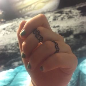 black choker rings