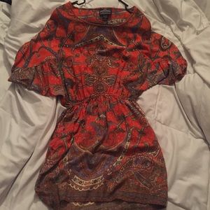 ♡ Orange Paisley Dress ♡
