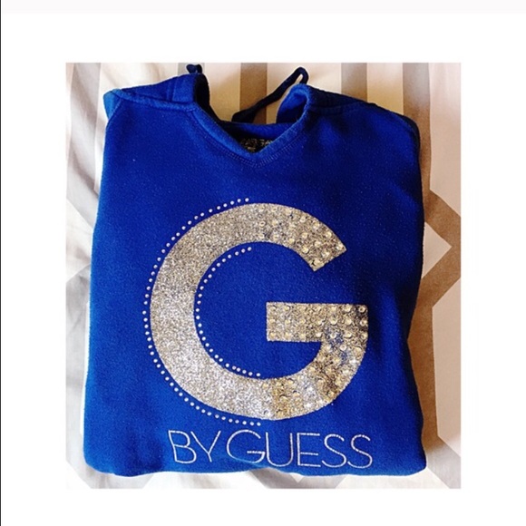 royal blue guess hoodie - Picture 2 of 2