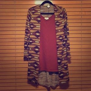 Brown Patterned Cardigan
