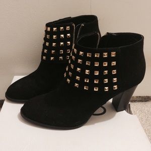 Black Studded Booties