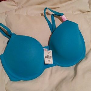 Teal 34D demi PINK bra