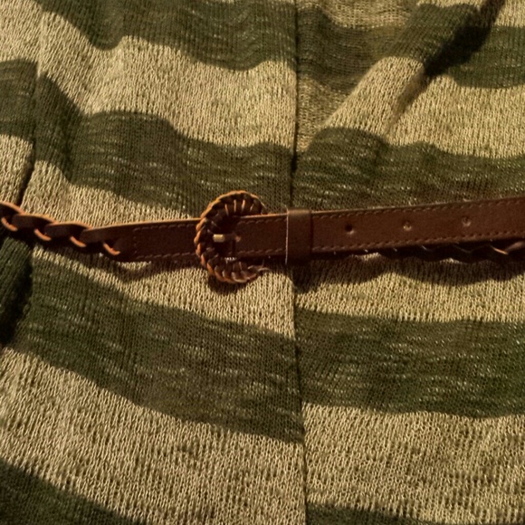 Fun & Cute Green Stripe Cardigan - Picture 2 of 4