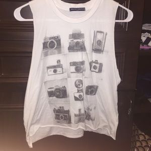 brandy Melville camera muscle tshirt
