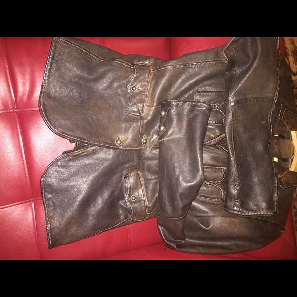 Leather moto-jacket