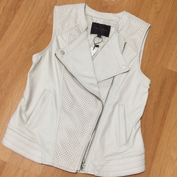 Sanctuary Clothing White City Vegan Vest - Picture 2 of 4
