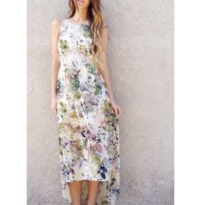 ASTR Floral & Lace High-Low Dress
