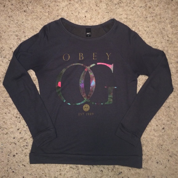 OBEY hoodless sweatshirt