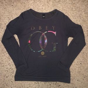 OBEY hoodless sweatshirt