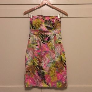 Strapless floral dress