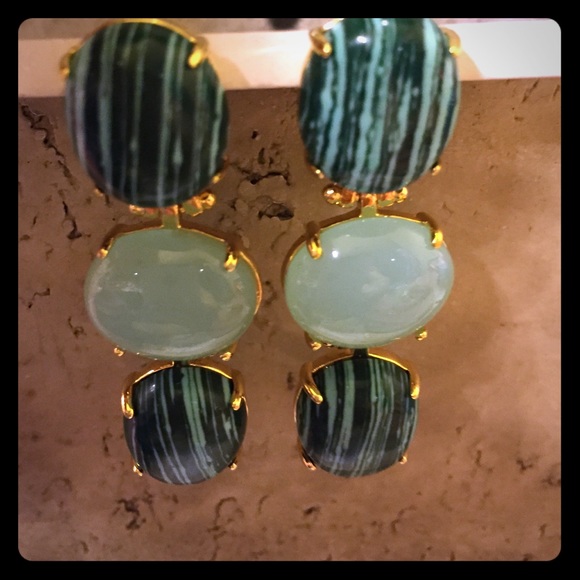 Anthropologie Jewelry - Anthropologie Triple drop Turquoise Earrings