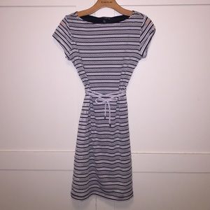 Black/White dress with rope belt